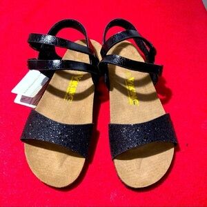 VIKING Sz 41 Comfort  Revolution Glitter Velcro Closure Sandals NWT